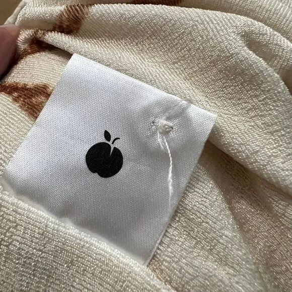 With Jéan Andy Mini Dress Chalk & Flowers Ruched Button Front Long Sleeve S - Picture 7 of 8